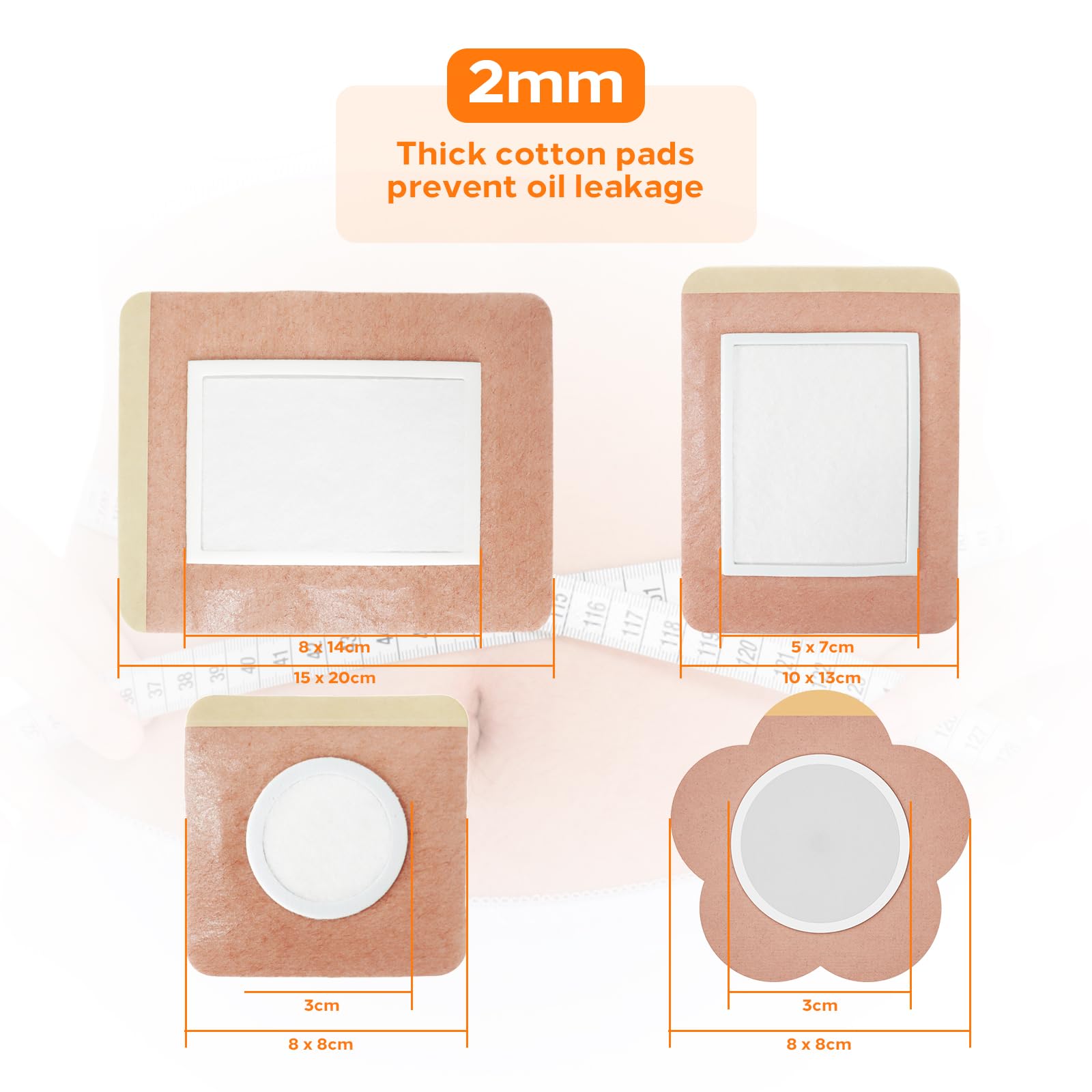 Yuelong large rectangle patch (7-8x6 in) contours waist and back.