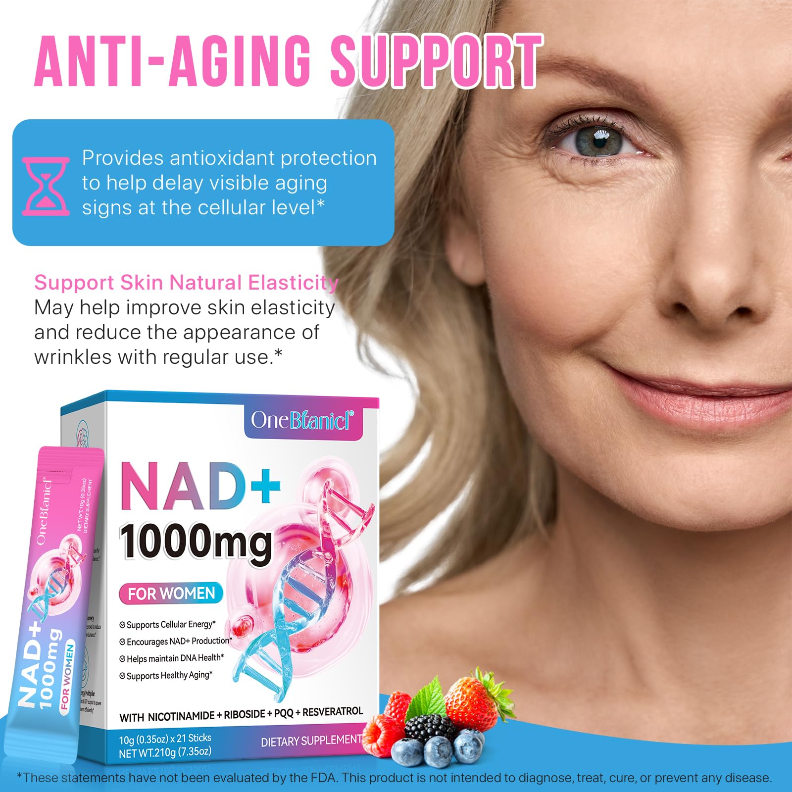 YUEPLATTNMAY NAD+ liquid glass with drops demonstrating easy consumption.