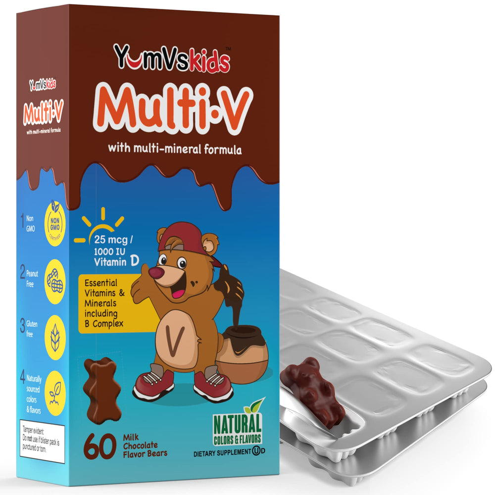 YUM-V'S 60-count pack designed for everyday use and easy refills.
