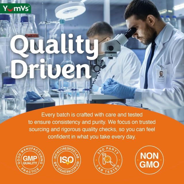 YUM-V'S capsules in daily-use scene suggesting easy daily routine.