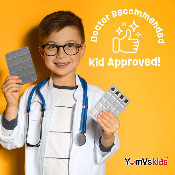 YUM-V'S easy pop-out packets for simple dosing