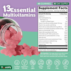 Close-up of YUM-V'S gummies with berry flavor and chewy texture.