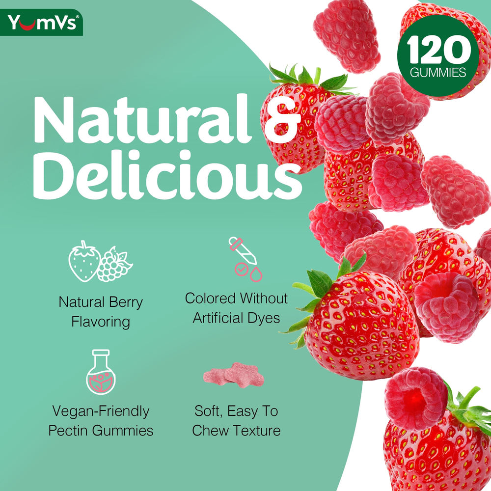 Daily-use scenario with a measured gummy portion on a morning table.