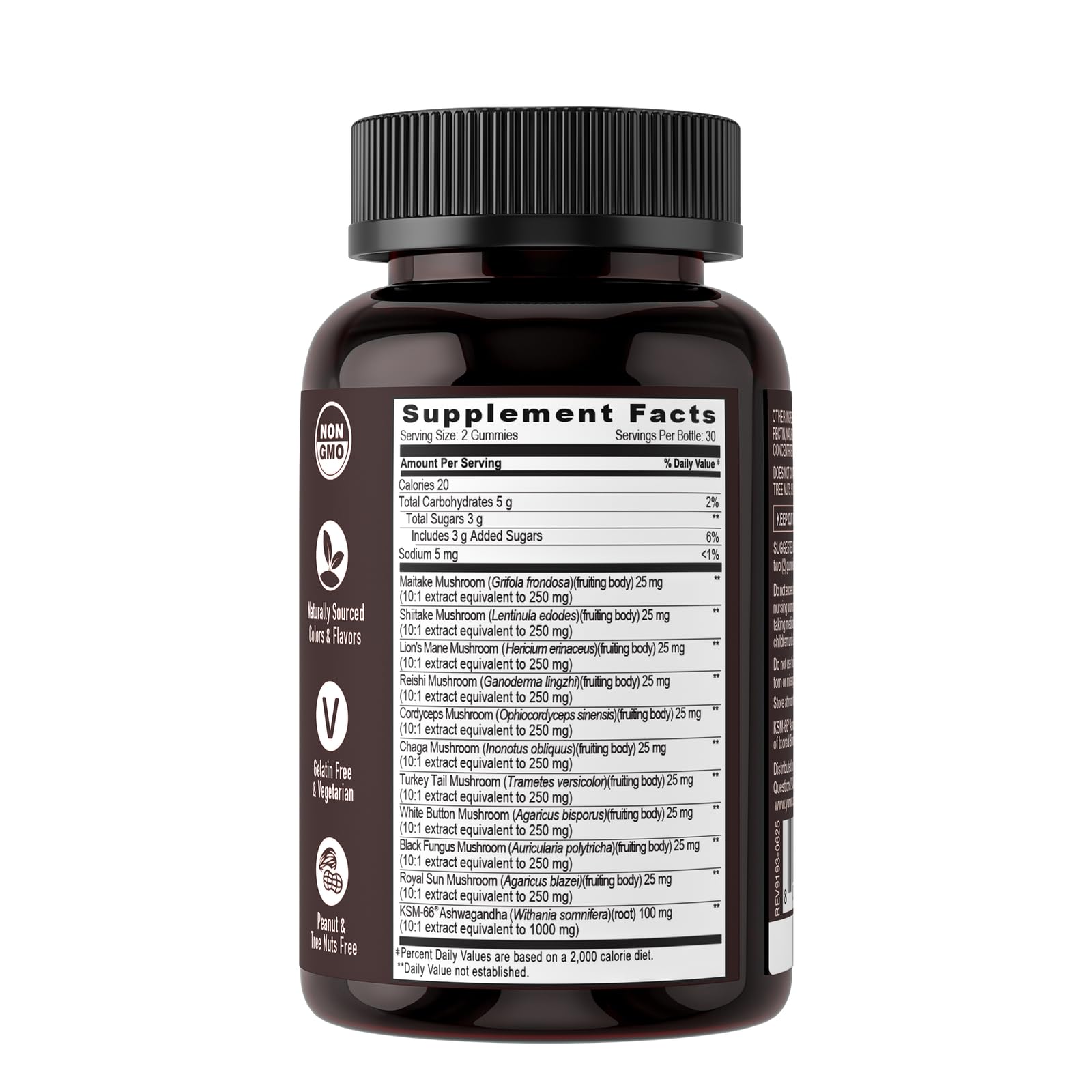 YUM-V'S natural color dyes panel showing no artificial colors