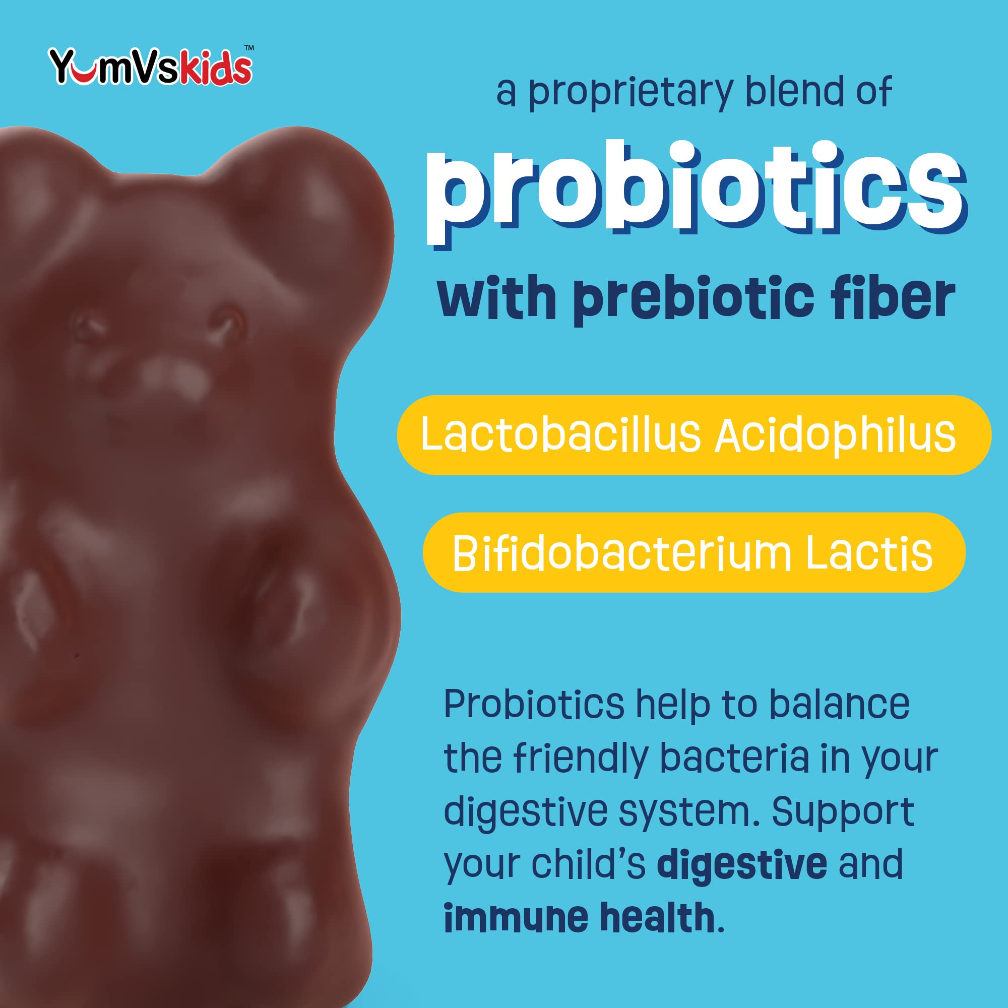 YUM-V'S kid probiotic non-GMO peanut-free gluten-free option