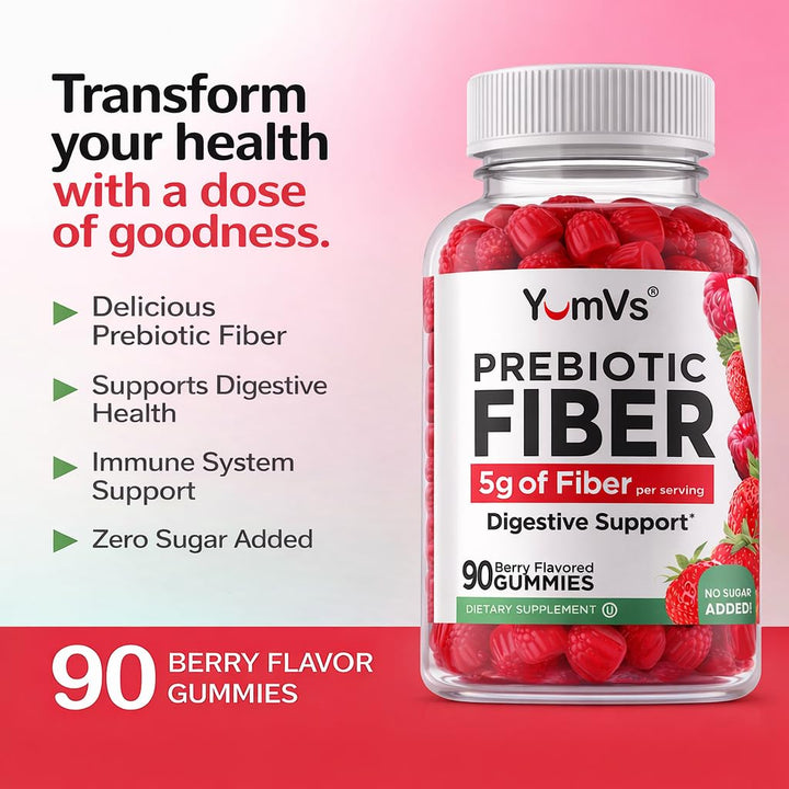 YUM-V'S chicory root ingredient photo highlights plant-based fiber source.