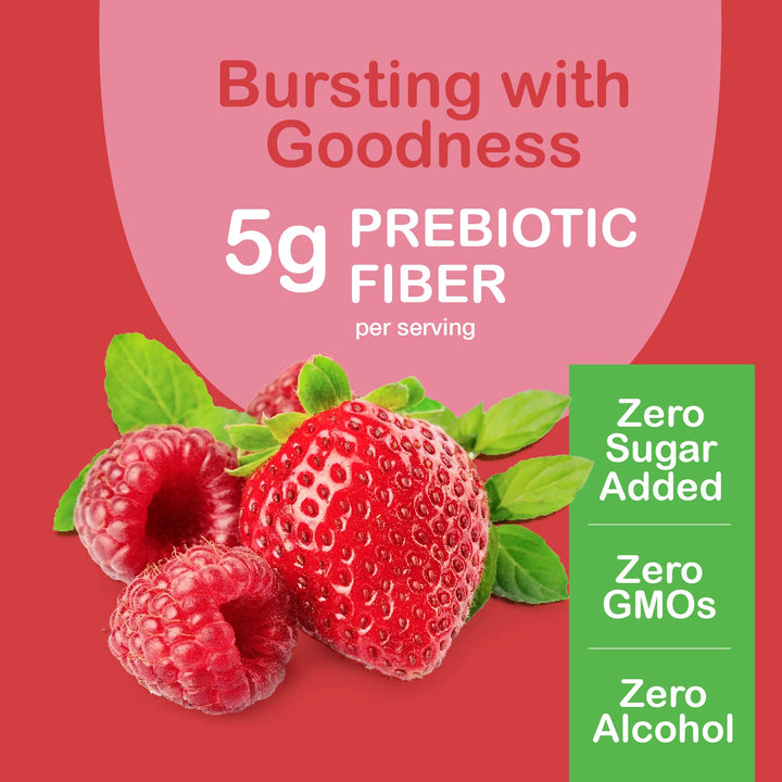 YUM-V'S no sugar added label highlights a sugar-conscious, fiber-rich choice.