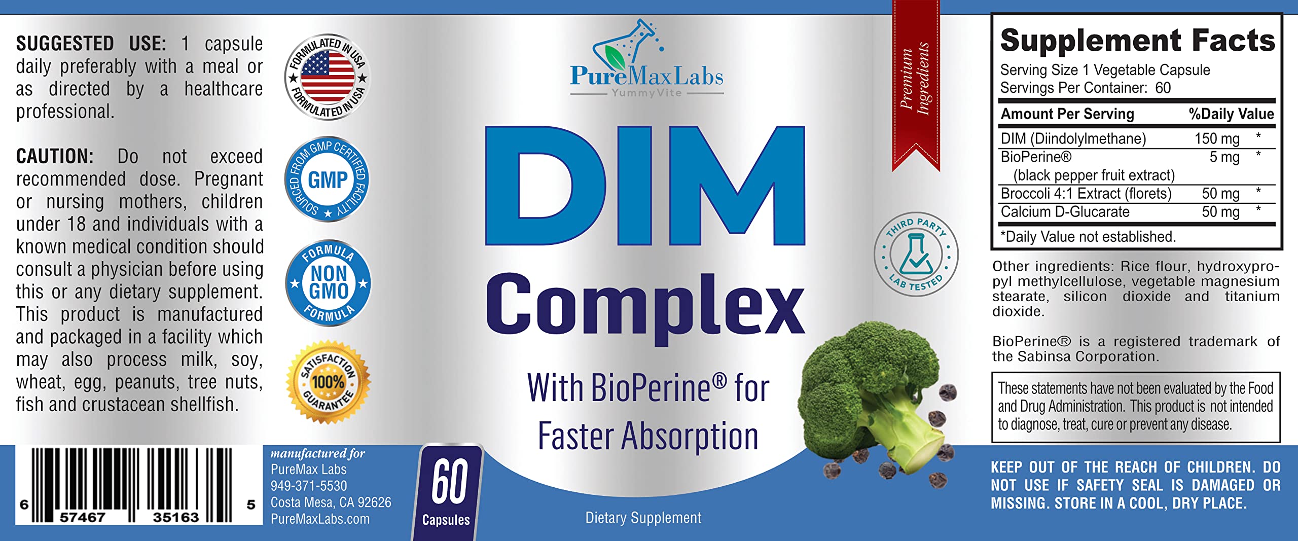 YUMMYVITE DIM broccoli extract highlights detox-supporting ingredient