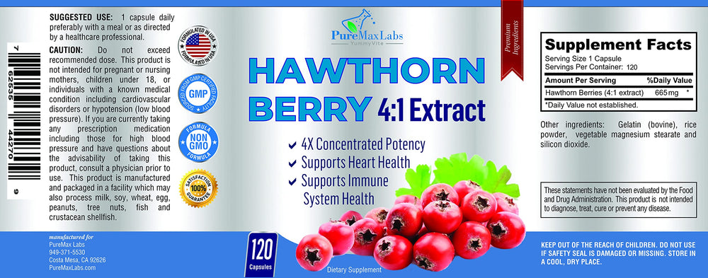 Close-up of YUMMYVITE Hawthorn capsules ready for daily routine.
