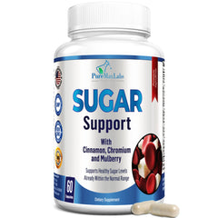 YUMMYVITE Sugar Support bottle front showing the label and energy balance focus
