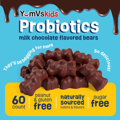 YUM-V'S chocolate bear chews melt in the mouth for easy intake.