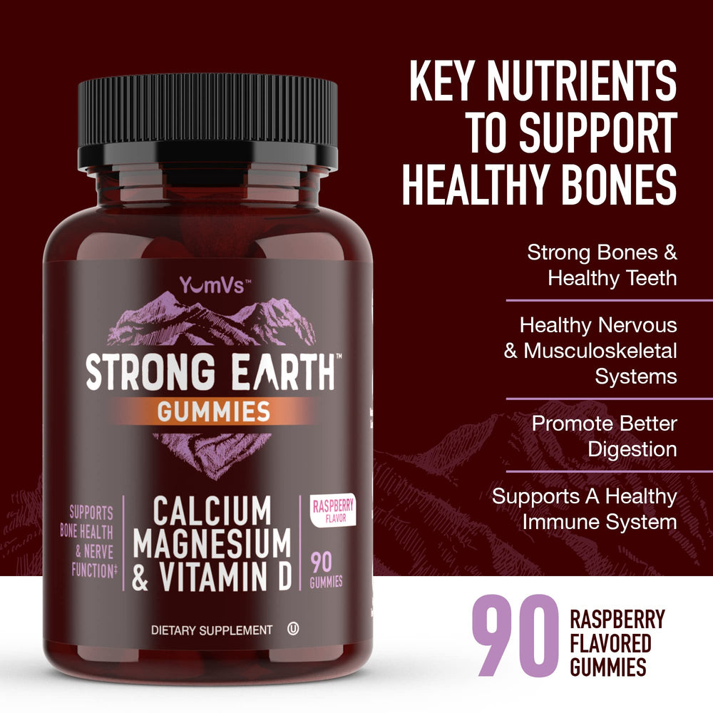 Closeup of YUM-V'S calcium gummies showing raspberry texture and appealing taste.