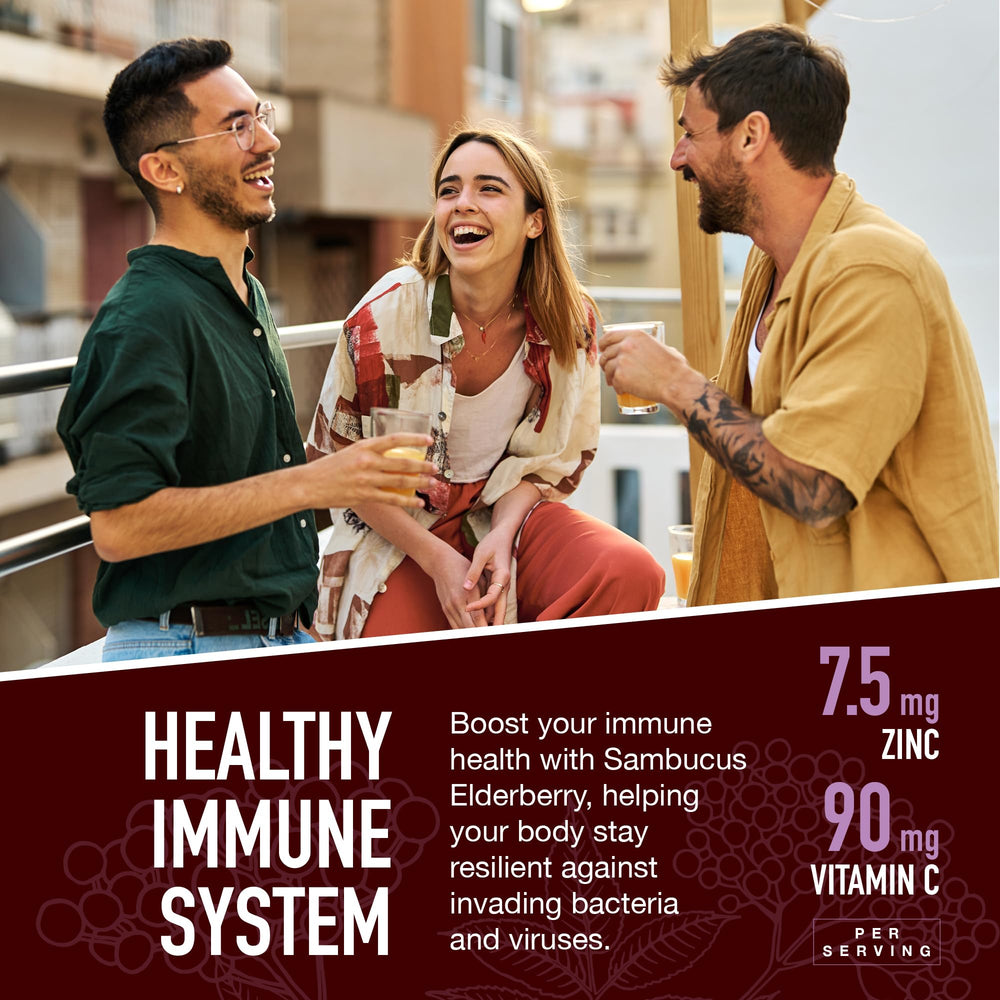 Close-up of berry-flavored gummies highlighting tasty immune support