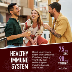 Close-up of berry-flavored gummies highlighting tasty immune support