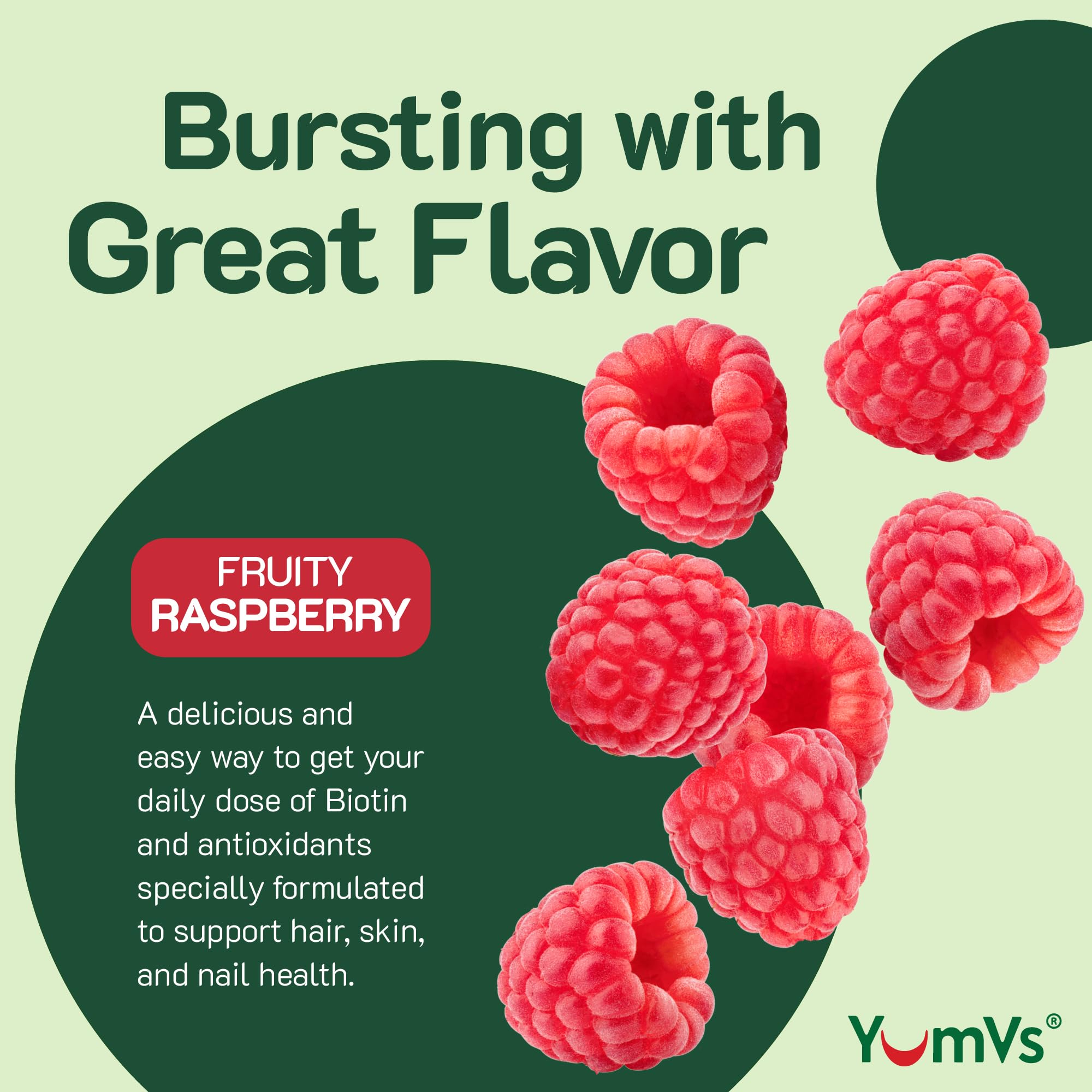 YUM-V'S two gummies per day serving supports teen routines.