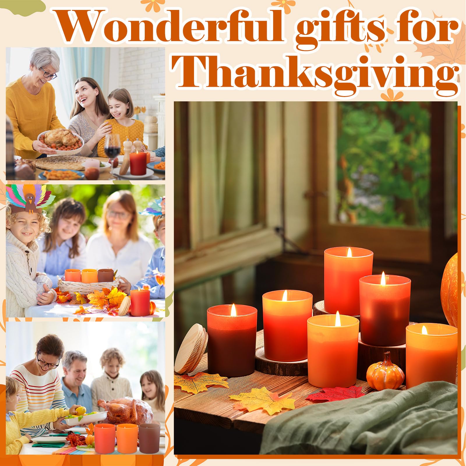 Yuntau pumpkin-scented jar candle for festive fall atmosphere and gatherings.