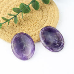 Two-pack packaging of Yuntop amethyst worry stones, ideal for gifting.