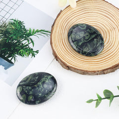 Yuntop Kambaba Jasper thumb worry stones pack with two stones for shared calm moments.