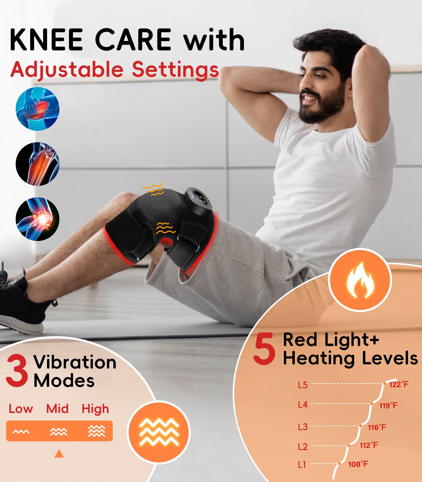 YUQBLITTY knee brace side view for on-the-go use