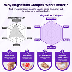 Yutiny Magnesium Complex ingredients chart close-up emphasizes multi-form magnesium