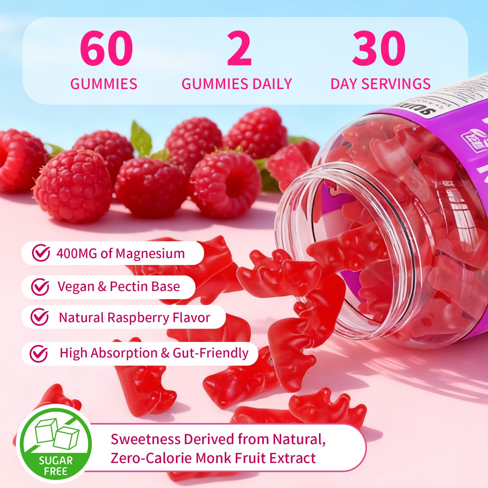 YUULAI Magnesium Complex Gummies on counter imply convenient, chewable magnesium for muscle comfort.