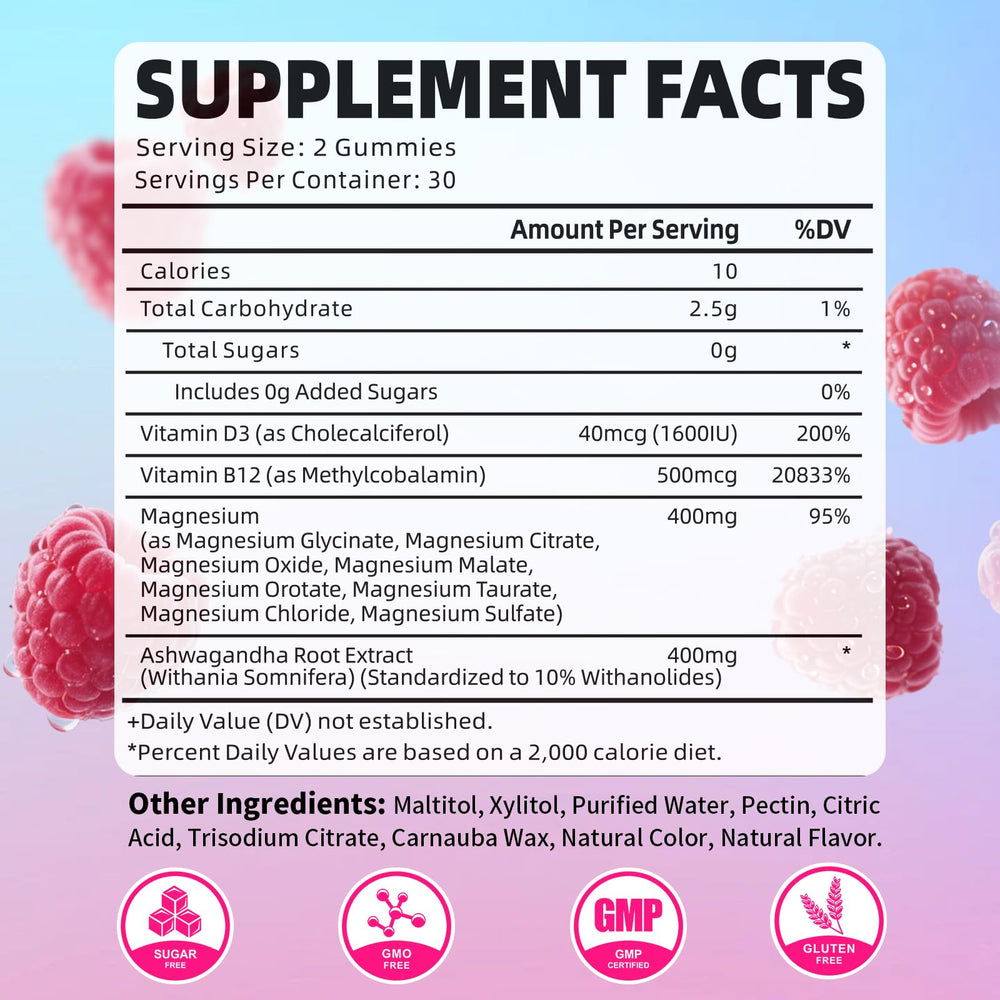 YUULAI Magnesium Complex Gummies two bottles pack for convenient daily supplementation