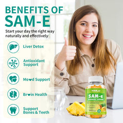 YUULAI SAM-e Gummies packaging with resealable pouch for convenient use.