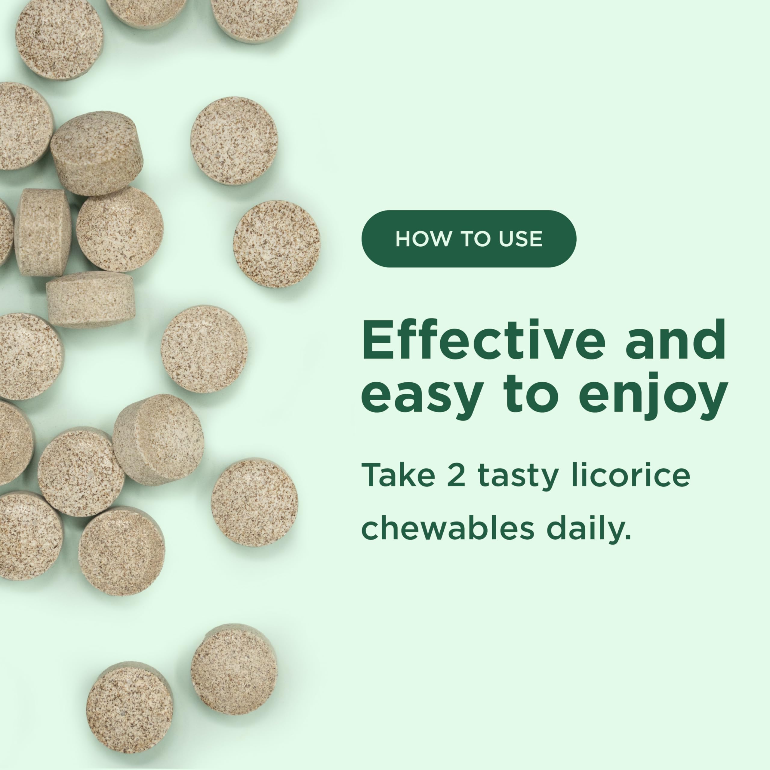 Ingredient label highlights 4000 mg licorice root extract for digestive comfort.