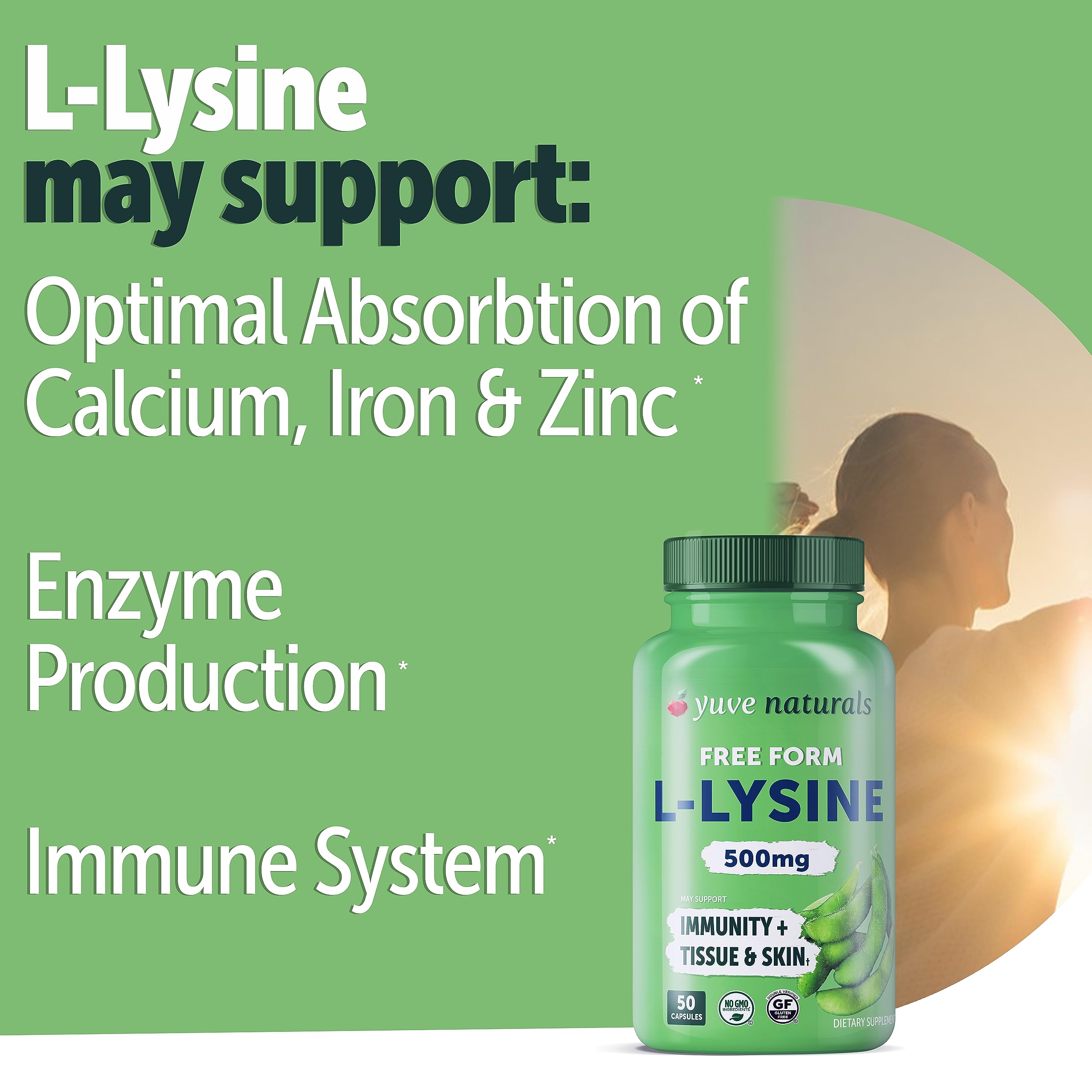 Yuve Lysine immune support capsules for better recovery