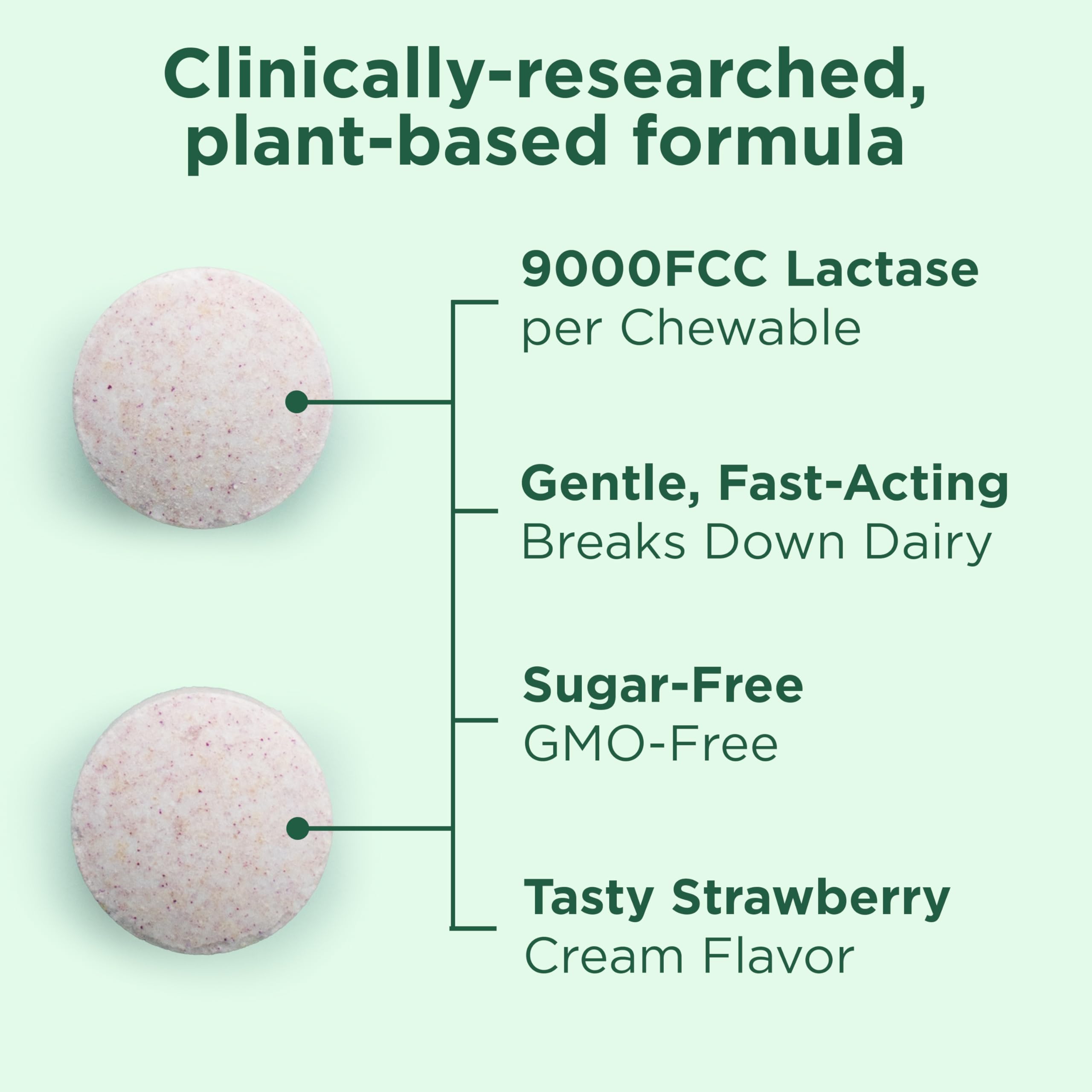 Yuve strawberry cream flavored chewable tablet on blister pack