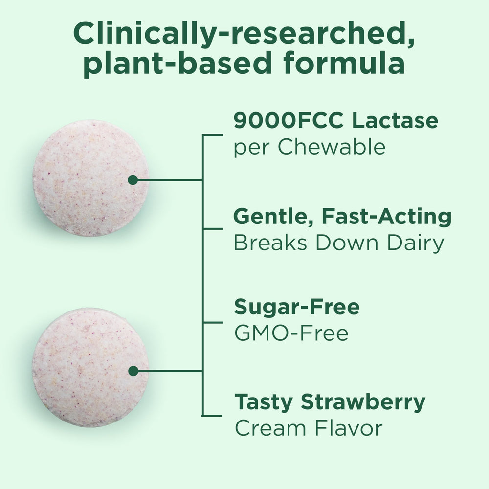 Yuve strawberry cream flavored chewable tablet on blister pack