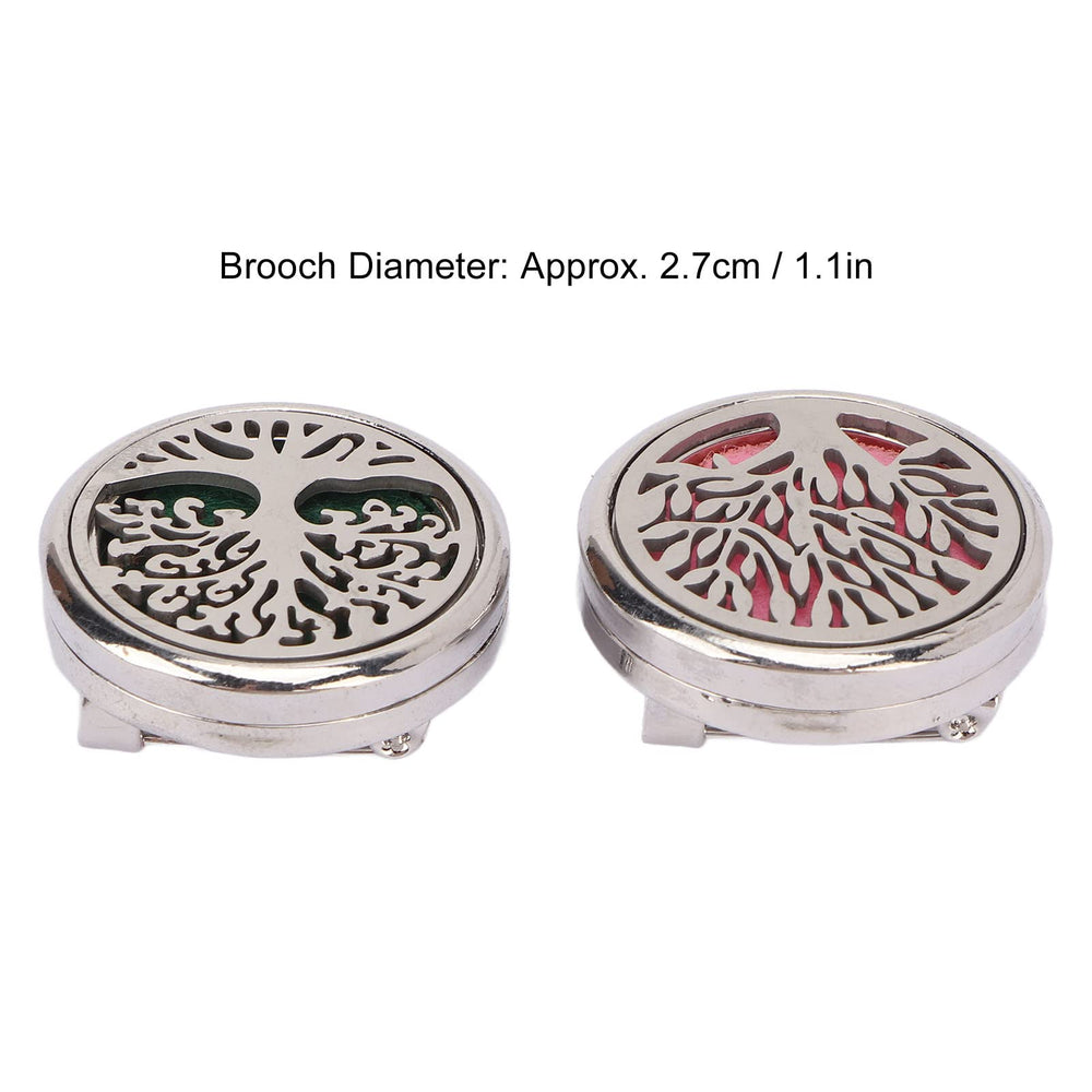 YUYTE diffuser brooch worn with outfits adds subtle fragrance at work