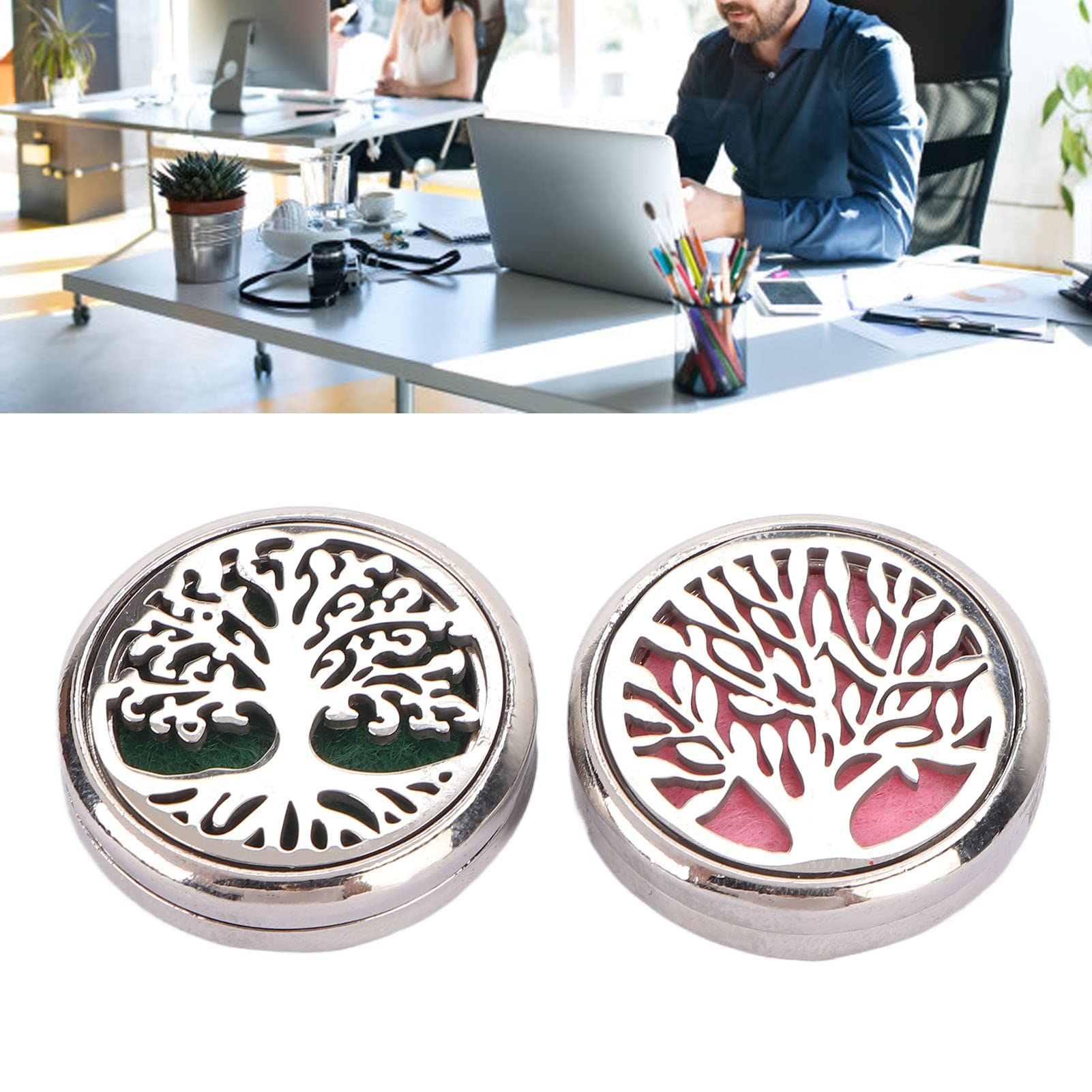 YUYTE hollow-tree design buckle close-up highlights durable stainless steel