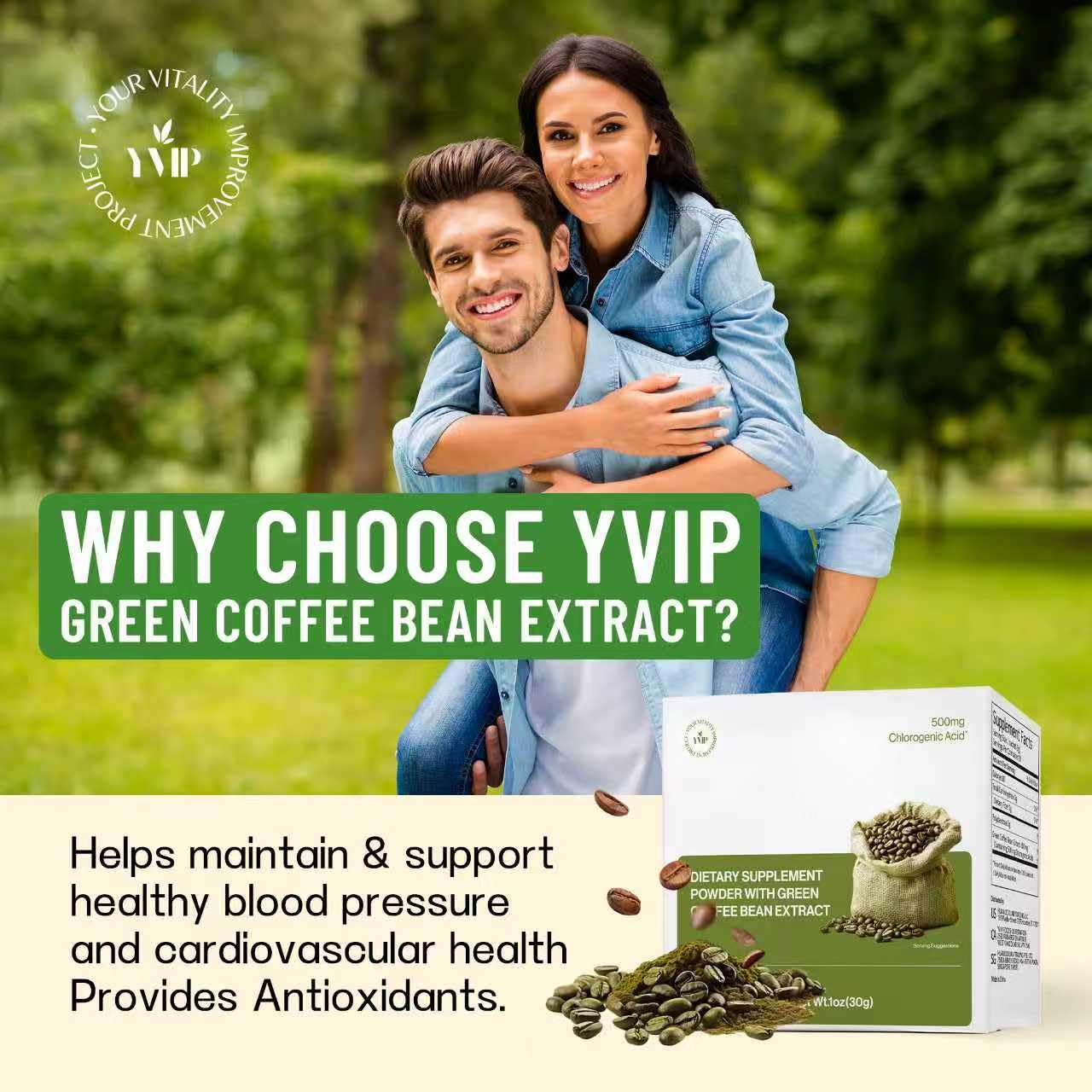 YVIP drink idea: lemon water with Green Coffee Extract Powder.