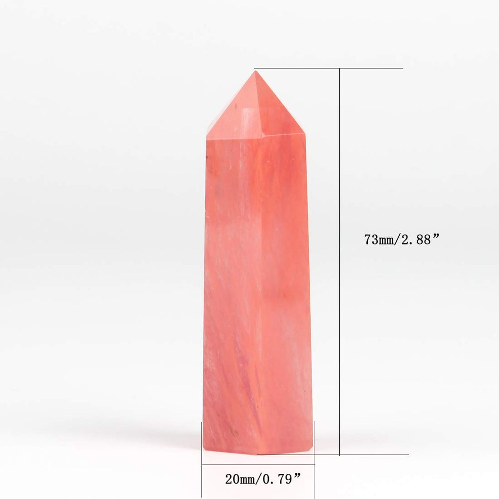 YWG Stone cherry quartz wand gift-ready, a thoughtful accent for office or home spaces.