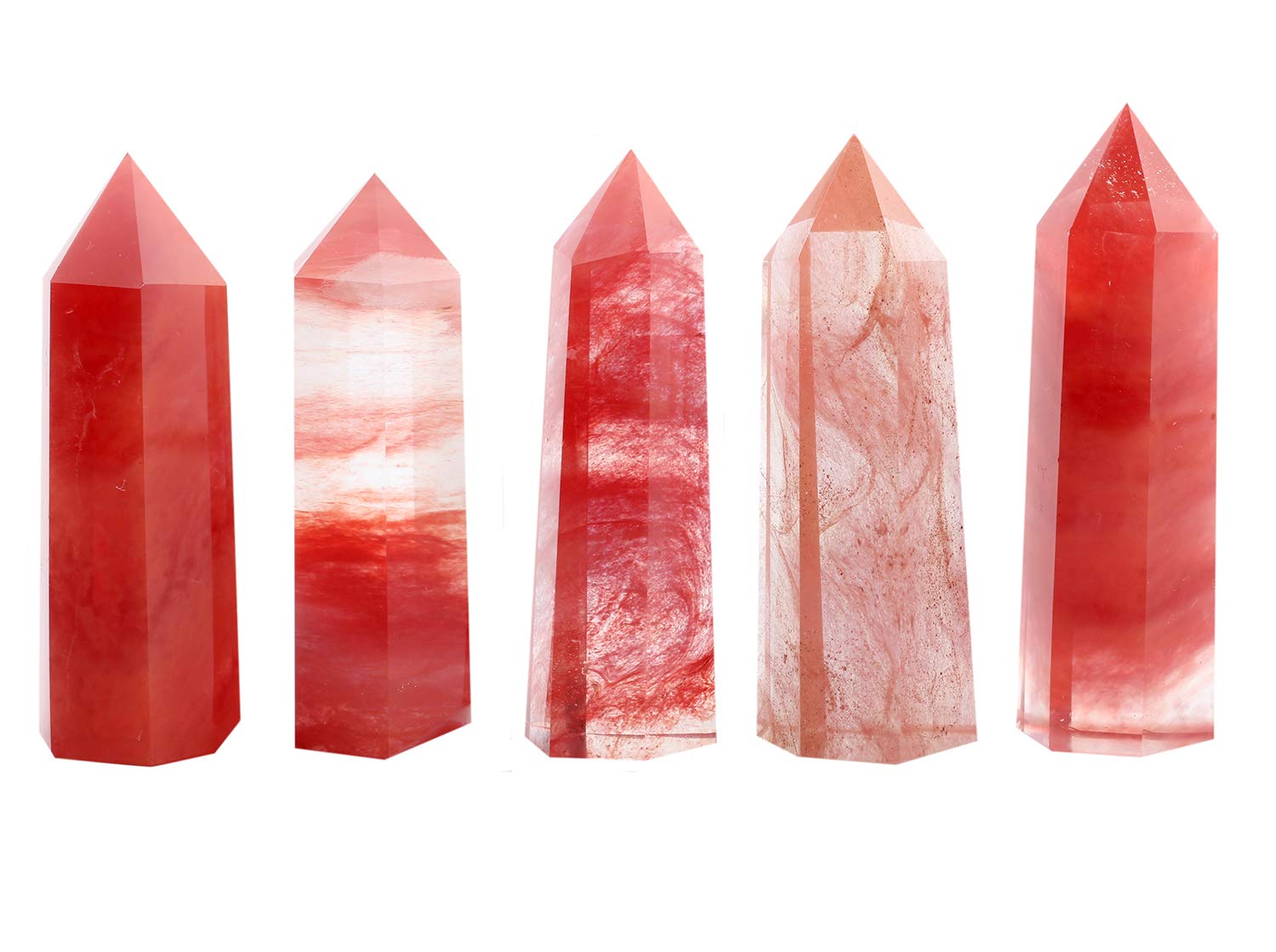 YWG Stone cherry quartz wand in pouch, ready for gifting or travel-friendly energy work.