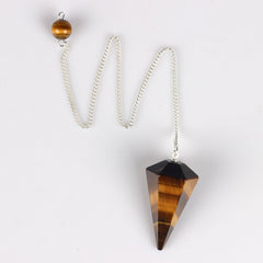 YWG Stone Tiger Eye Pendulum – ideal for meditation and mindful decision making