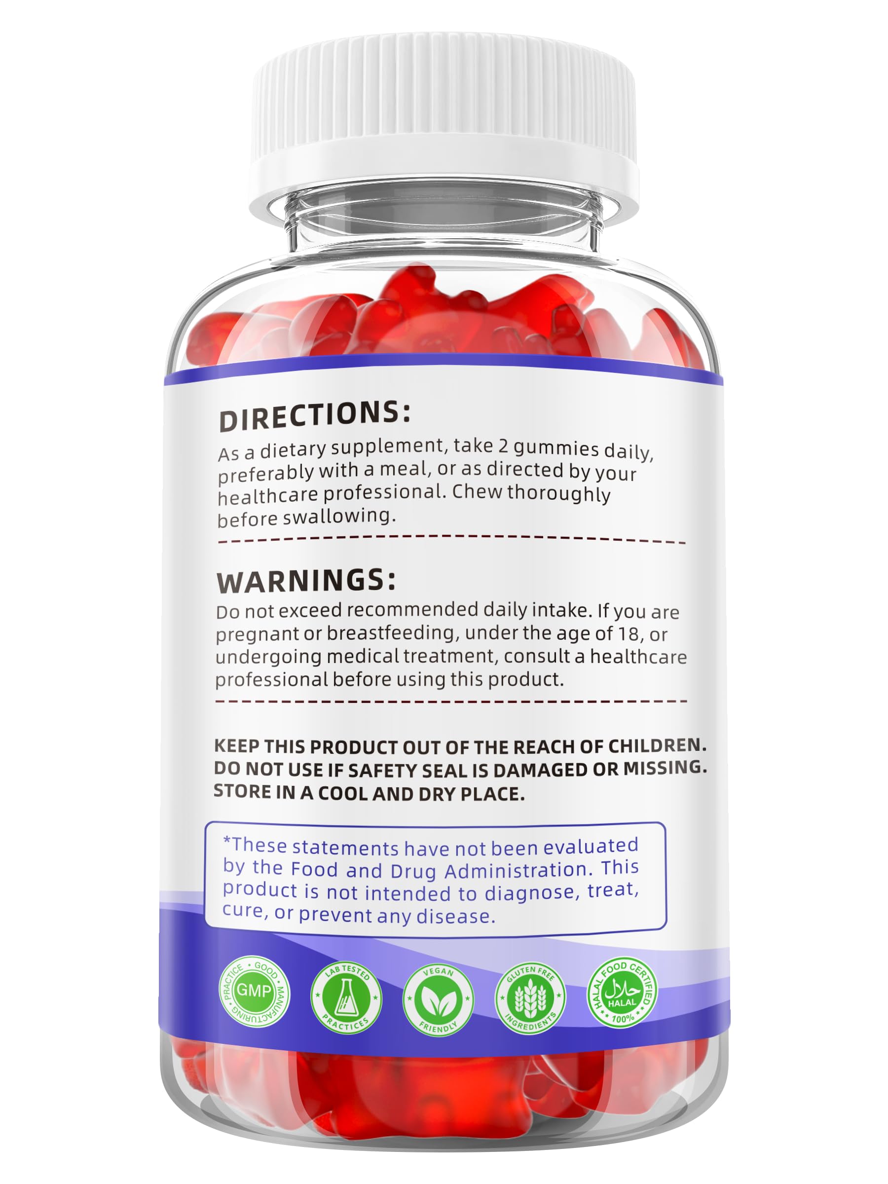 YXSW GLP-1 Gummies packaging highlights sugar-free formula and non-GMO ingredients.