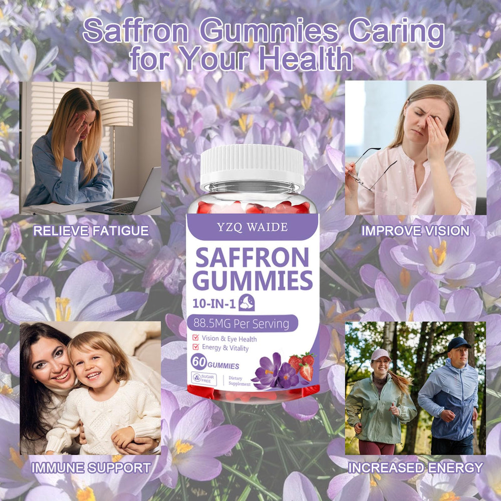 YZQ WAIDE saffron gummies for kids use supporting growth and focus