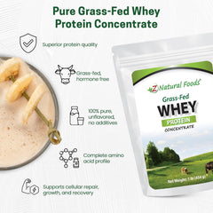 Z Natural Foods New Zealand grass-fed cows label on bottle signals ethical sourcing