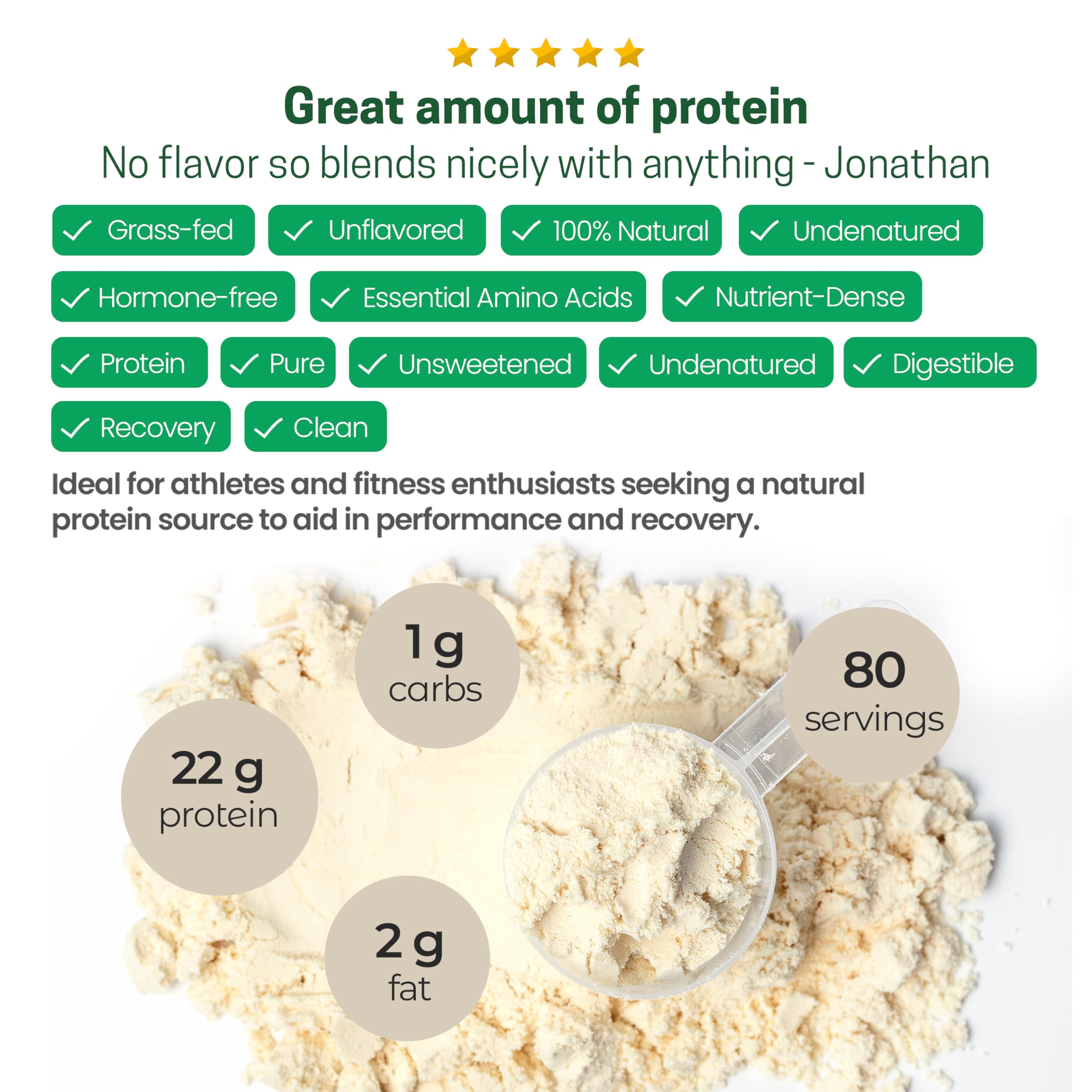 Z Natural Foods unflavored whey in a shaker demonstrates versatile mixing.