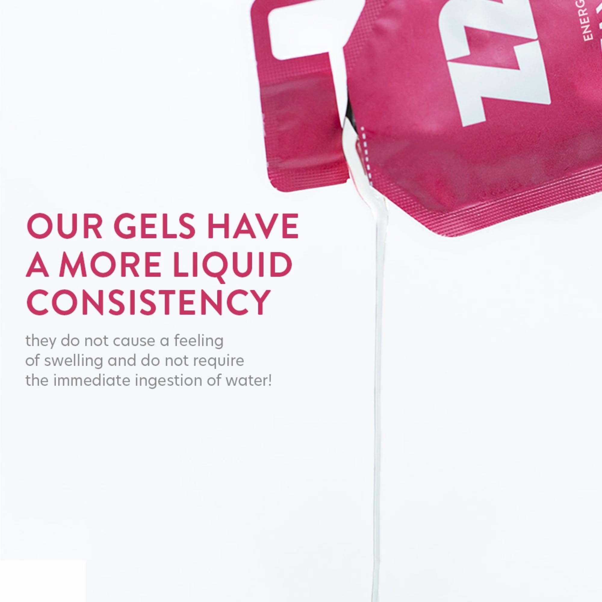 Closeup of smooth texture and dragon fruit flavor of Z2 Energy Gel