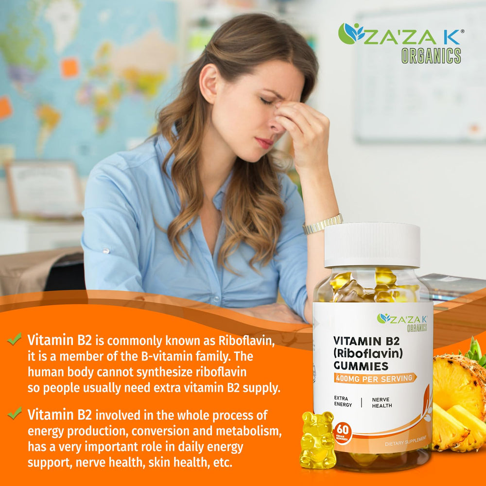 ZA'ZA K ORGANICS Gomitas B2, caja con bajo contenido de azúcar, snack saludable.