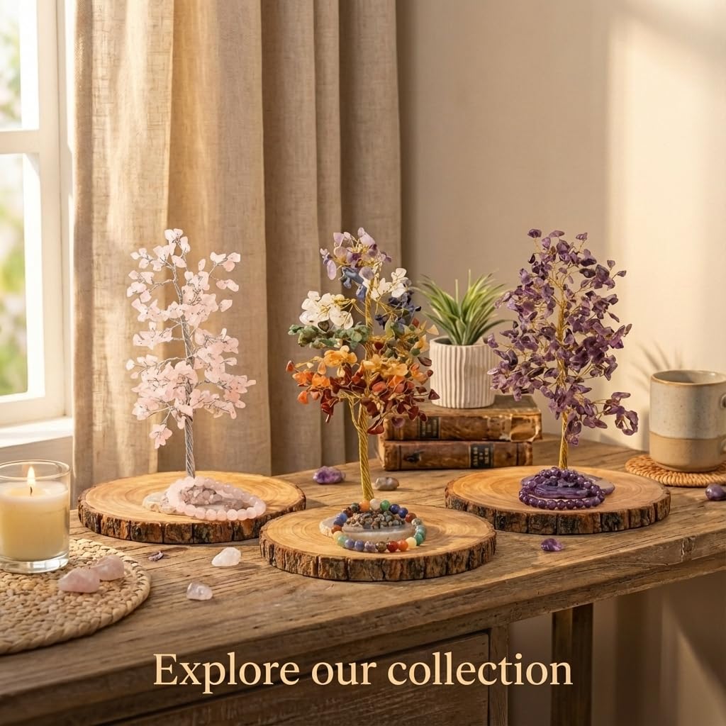 ZAARIYA amethyst tree lights shimmer with serene ambiance.