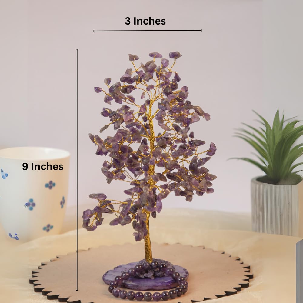 ZAARIYA amethyst tree packaging for elegant gift presentation.