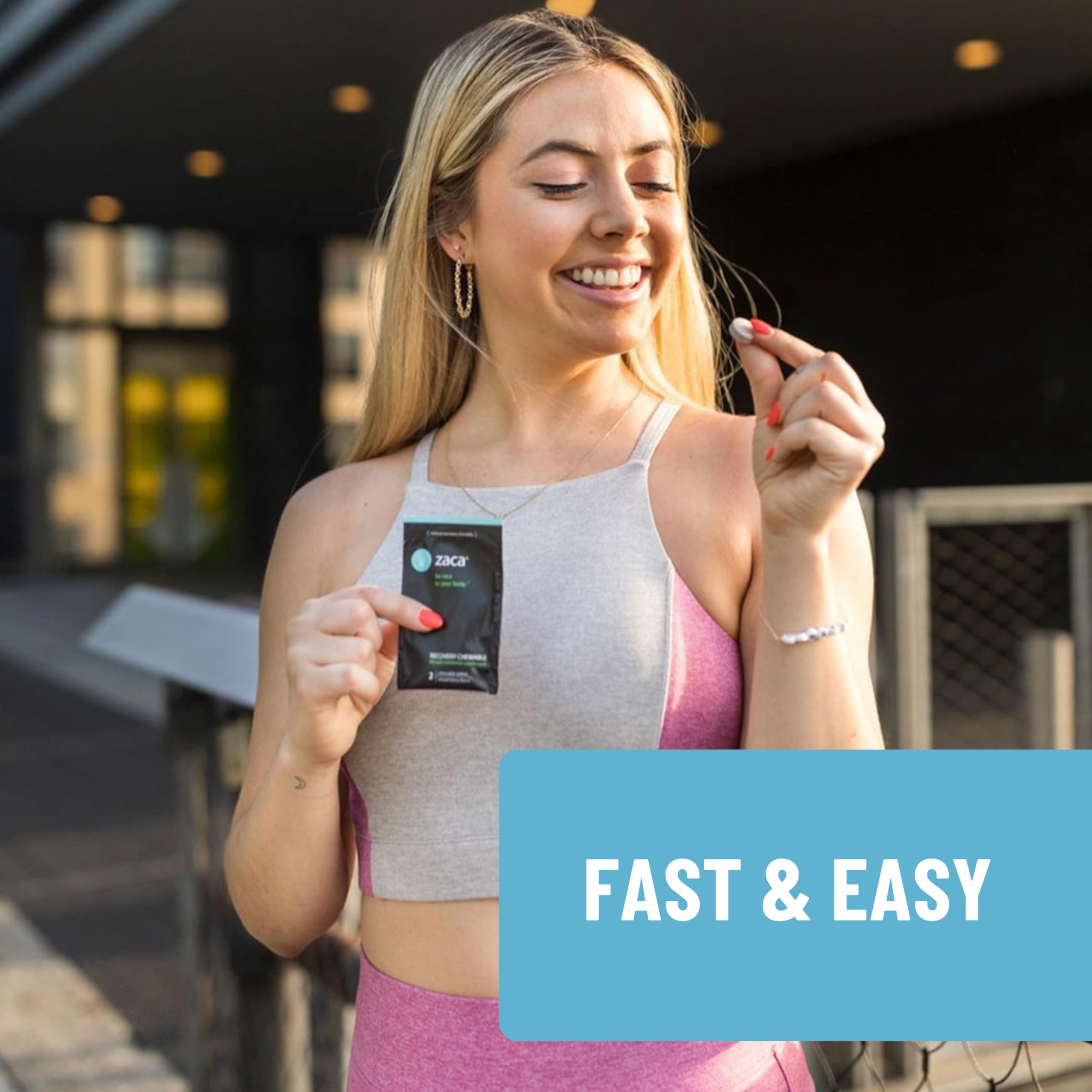 Zaca Recovery gym bag use image focusing quick hydration after workouts