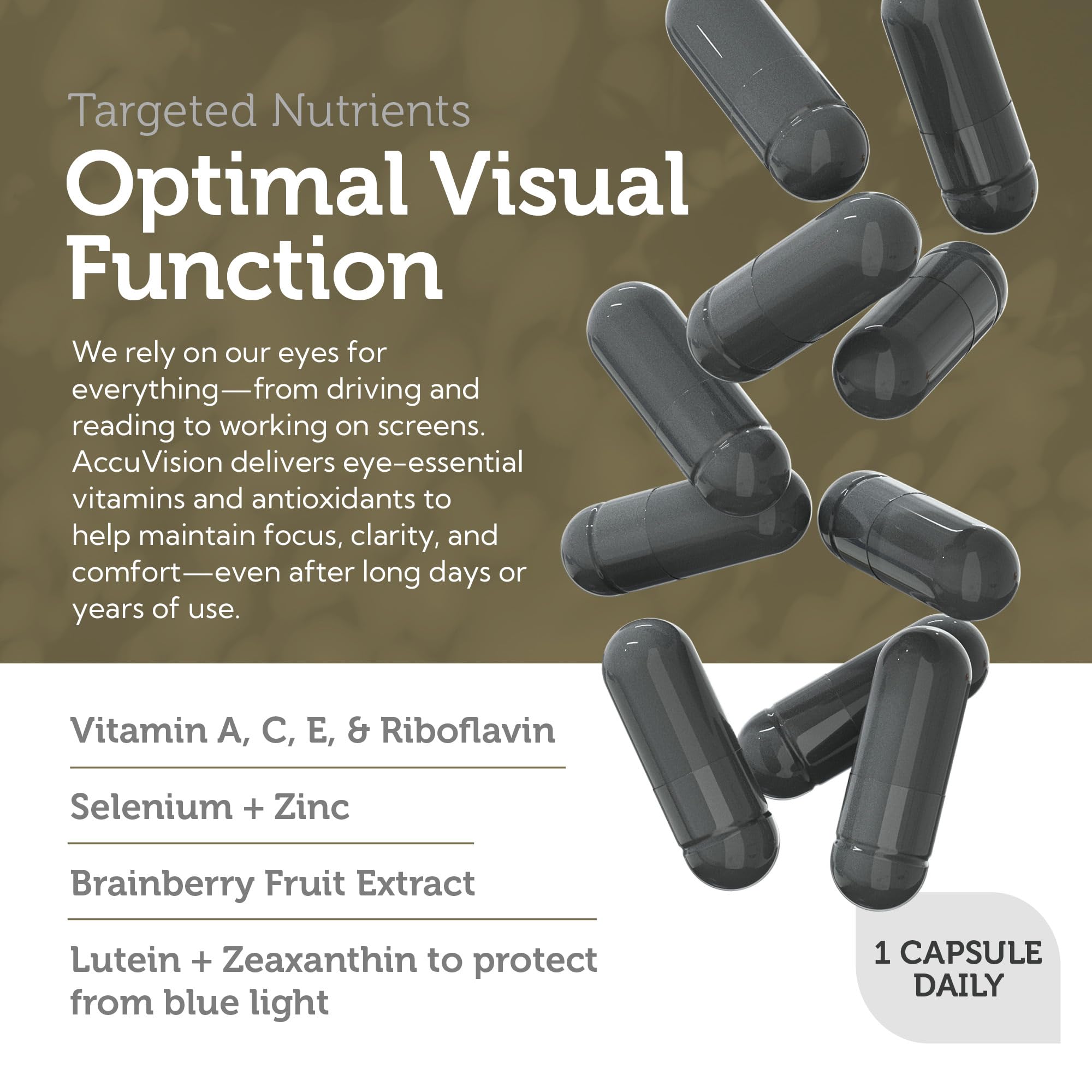 Zahler AccuVision box packaging emphasizing advanced nutrition by Zahler