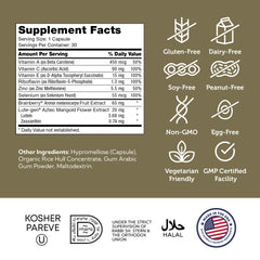 Zahler AccuVision cap label highlighting kosher pareve status and product details