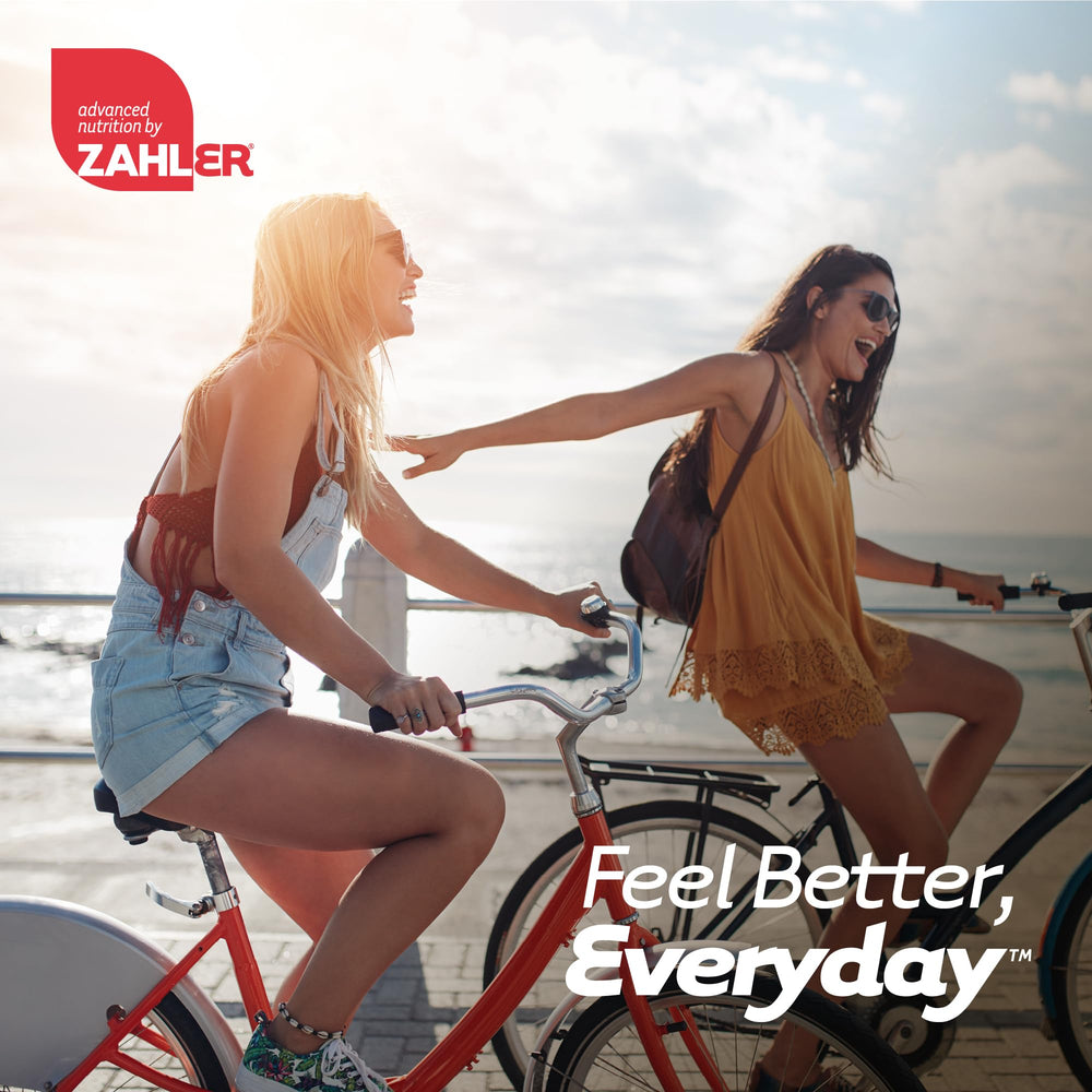 Zahler allergen-free icons indicate peanut, dairy, gluten, and soy-free safety