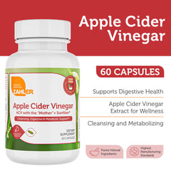 Zahler ACV Capsules being poured from bottle for convenient daily use